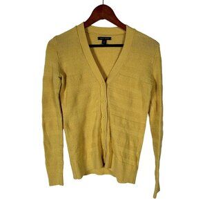 Tommy Hilfiger‎ Cardigan Sweater Womens XS Butter Yellow
